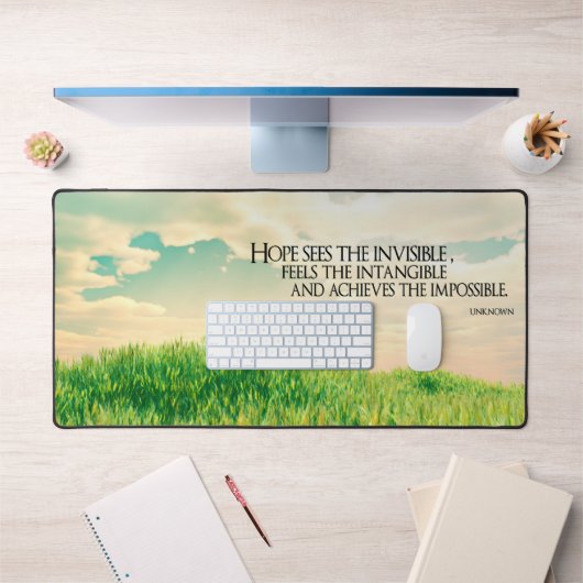 Citation inspirante "L'espoir voit l'invisible" (Bureau 1)