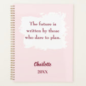 Citation inspirante rose poudré 2026 (Devant)