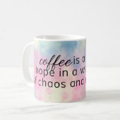 Citation Inspiration Aquarelle Café Mug (Devant gauche)