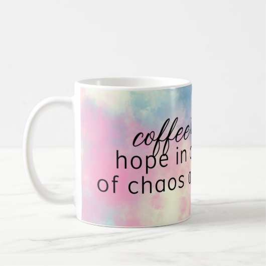 Citation Inspiration Aquarelle Café Mug (Gauche)