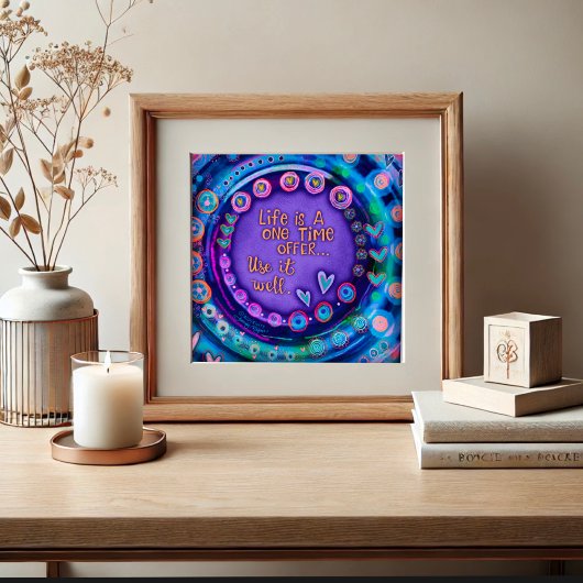 Citation Inspiration Purple Affiche de l'école mod