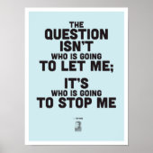 Citation Inspirationnelle Ayn Rand - Poster de phi (Devant)