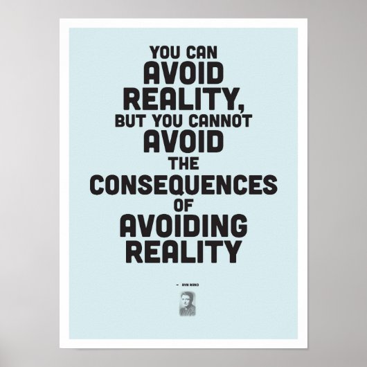 Citation Inspirationnelle Ayn Rand - Poster de phi (Devant)