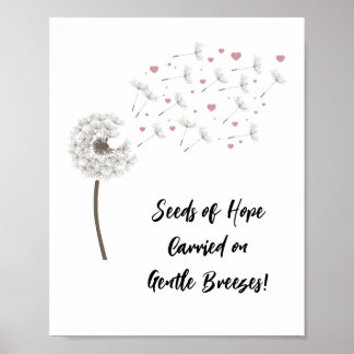 Citation Inspirationnelle Dandelion Cute Poster Fl
