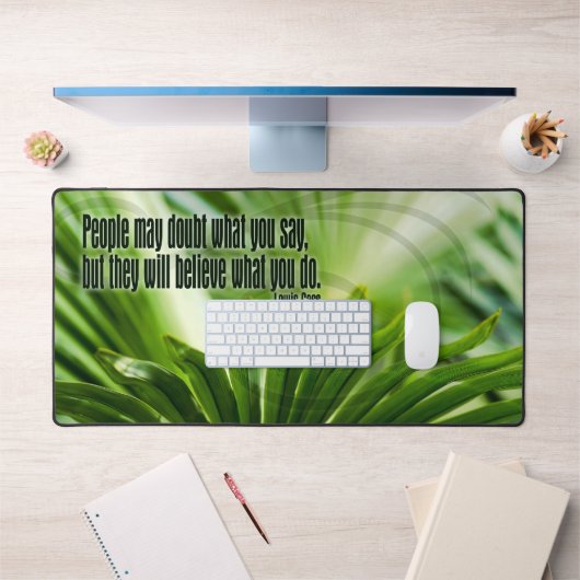Citation Inspirationnelle de Lewis Cass "Doute" (Bureau 1)