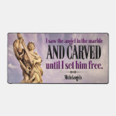 Citation Inspirationnelle de Michel-Ange "Angel sc (Recto)