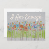 Citation Inspirationnelle Je SUIS SUFFISANT Carte (Devant / Derrière)