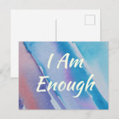 Citation Inspirationnelle Je SUIS SUFFISANT Carte  (Devant / Derrière)