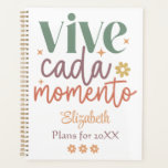 Citation Inspirationnelle Retro "Vive Cada Momento<br><div class="desc">Rétro "Vive Cada Momento" Inspirationnel Planificateur de citations pour elle.</div>