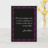 Citation Jane Austen Carte d'anniversaire CUSTOMIS (Fleur jaune)