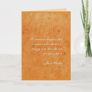 Citation Jane Austen Carte d'anniversaire CUSTOMIS