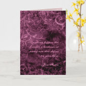 Citation Jane Austen Carte d'anniversaire CUSTOMIS (Fleur jaune)