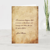 Citation Jane Austen Carte d'anniversaire CUSTOMIS (Devant)