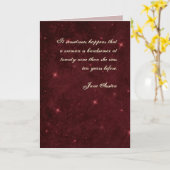 Citation Jane Austen Carte d'anniversaire CUSTOMIS (Fleur jaune)