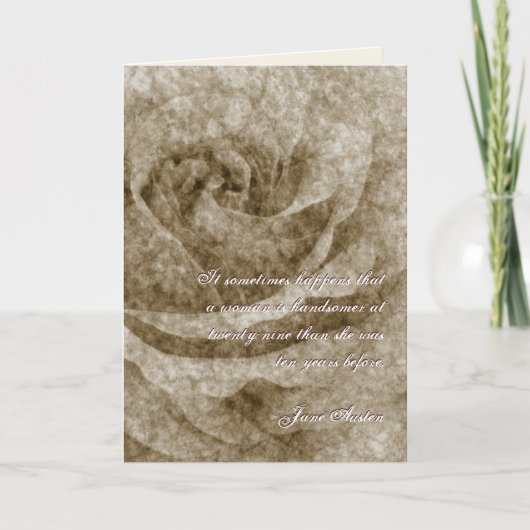 Citation Jane Austen Carte d'anniversaire CUSTOMIS (Devant)
