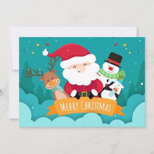 Citation Joyeuse de Noël avec carte de vacances en (Devant)