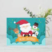 Citation Joyeuse de Noël avec carte de vacances en (Debout devant)