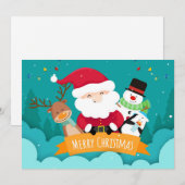 Citation Joyeuse de Noël avec carte de vacances en (Devant / Derrière)