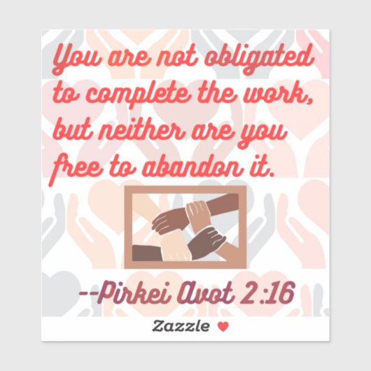 Citation juive : Tikkun Olam Sticker (Feuille)