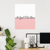 Citation Maison Rose & Blanche Art mural en écritu (Bureau à domicile)