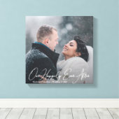 Citation Mariage moderne sur toile photo personnal (Insitu (Plancher de Bois))