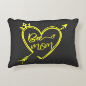 Citation mignonne sur coussin noir (Devant)