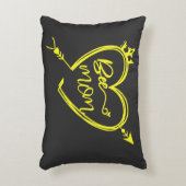 Citation mignonne sur coussin noir (Devant(Vertical))