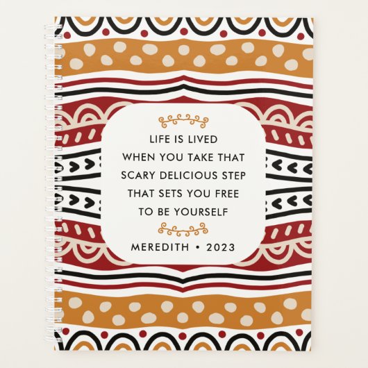 Citation Motif Motif Africain Coloré (Devant)