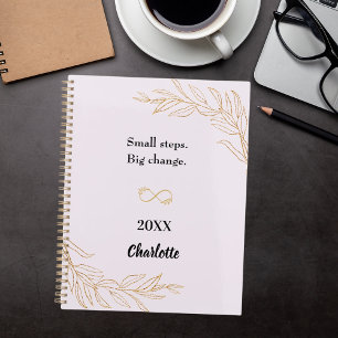 Citation motivante feuillage or rose lavande 2026