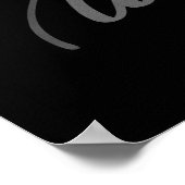 Citation motivante Poster noir et blanc (Coin)