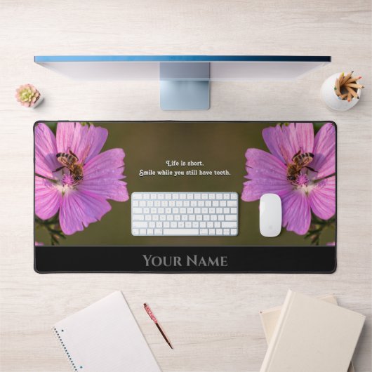 Citation motivationnelle avec de belles fleurs de (Bureau 1)