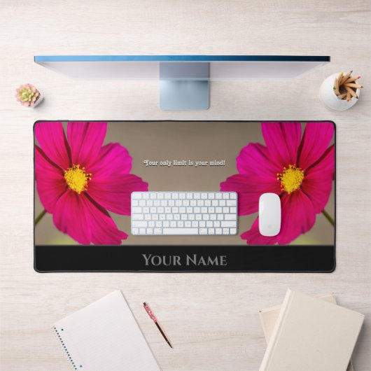 Citation motivationnelle avec de belles fleurs de (Bureau 1)