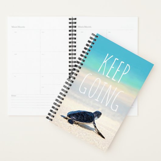 Citation Motivationnelle Continuer à aller Turtle  (Devant avec enveloppe)