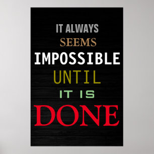 Citation Motivationnelle Possibilité Poster en boi