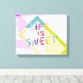 citation murale en toile moderne colorée (Insitu (Plancher de Bois))