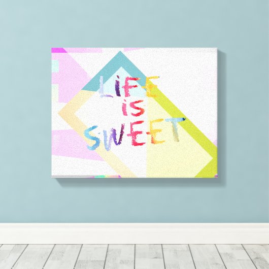 citation murale en toile moderne colorée (Insitu (Plancher de Bois))