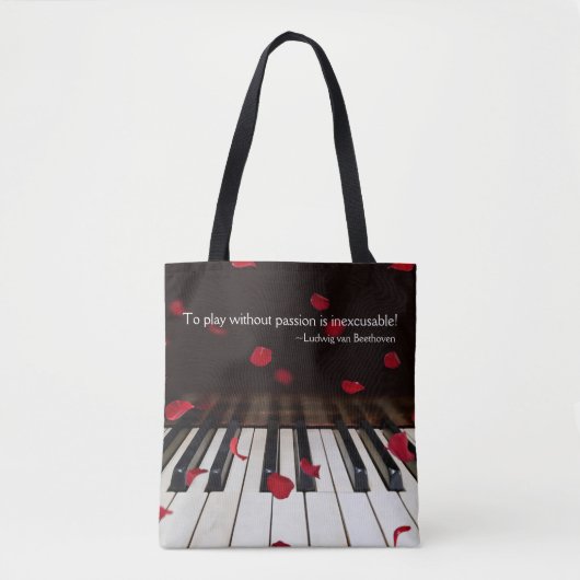 Citation musicale sur le Sac fourre-tout Piano Key (Devant)