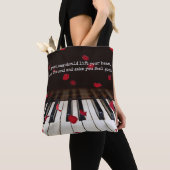 Citation musicale sur le Sac fourre-tout Piano Key (De près)