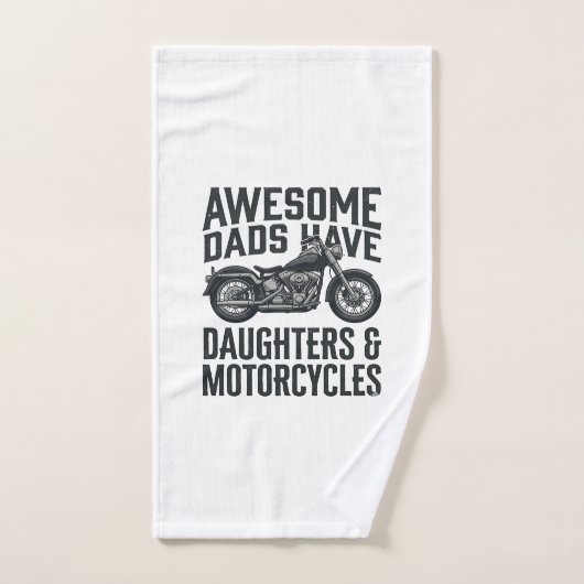 Citation Papa Fille Moto Vintage Vector Desi (Serviette à main)