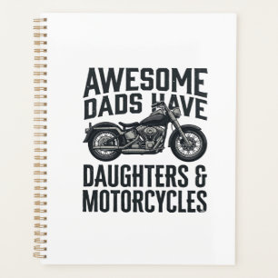 Citation Papa Fille Moto Vintage Vector Desi