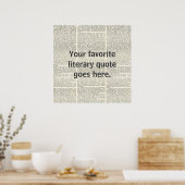 Citation personnalisée, affiche littéraire, person (Cuisine)