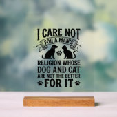 Citation Religion Chien Chat Vintage Design Amoure (Neutre)