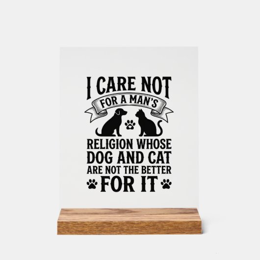 Citation Religion Chien Chat Vintage Design Amoure (Recto)
