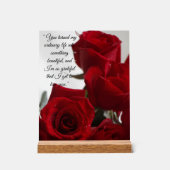 Citation Romantique de Roses Rouges (Recto)