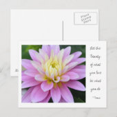 Citation Rumi de carte postale Zen Flower - Dahlia (Devant / Derrière)