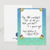 Citation saisonnière Carte de vacances plate (Devant / Derrière)