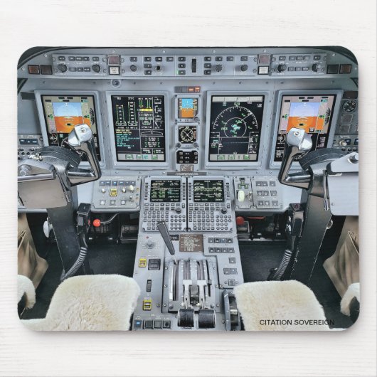 Citation Sovereign Cockpit Muismat (Voorkant)