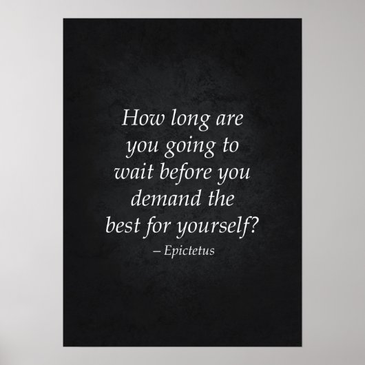 Citation stoïque - Affiche motivationnelle (Devant)