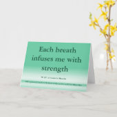 Citation sur la respiration, carte Un cours dans l (Fleur jaune)