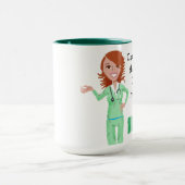 Citation sur l'Infirmière Tasse à Café Blanche et (Centre)
